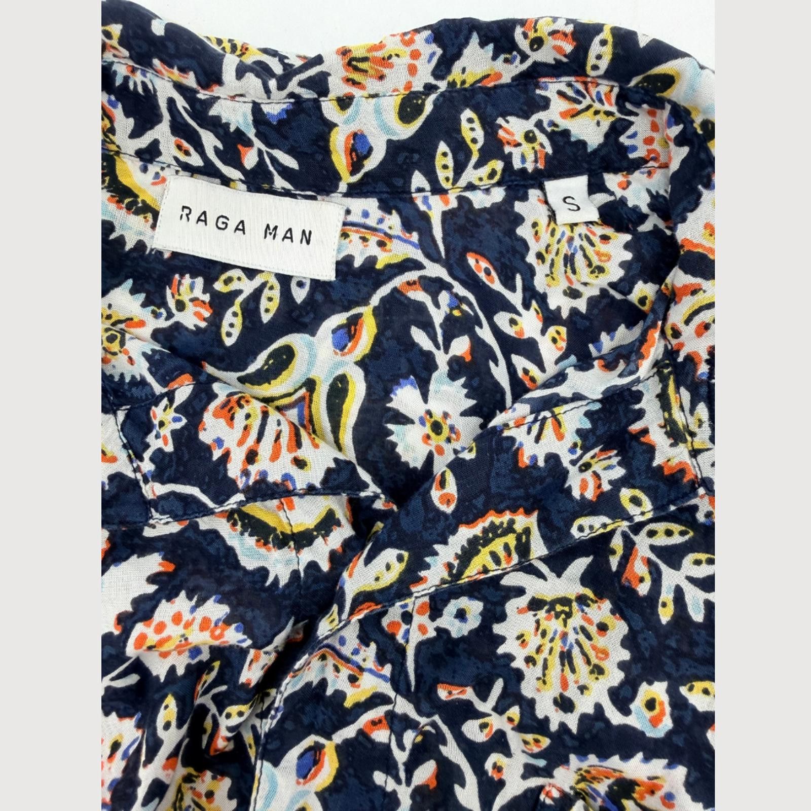 Other Raga Man Navy Floral Paisley Button Shirt S Size US S / EU 44-46 / 1 - 3 Thumbnail