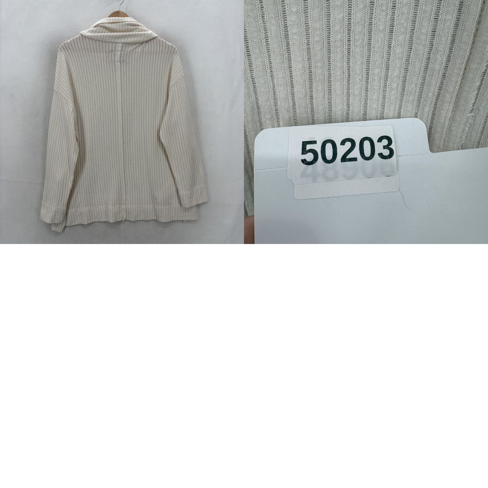 Vintage Maeve Sweater Womens Large White Knit Pullover Cowl Neck Knitwear Ribbed Vib Su Size L / US 10 / IT 46 - 9 Thumbnail