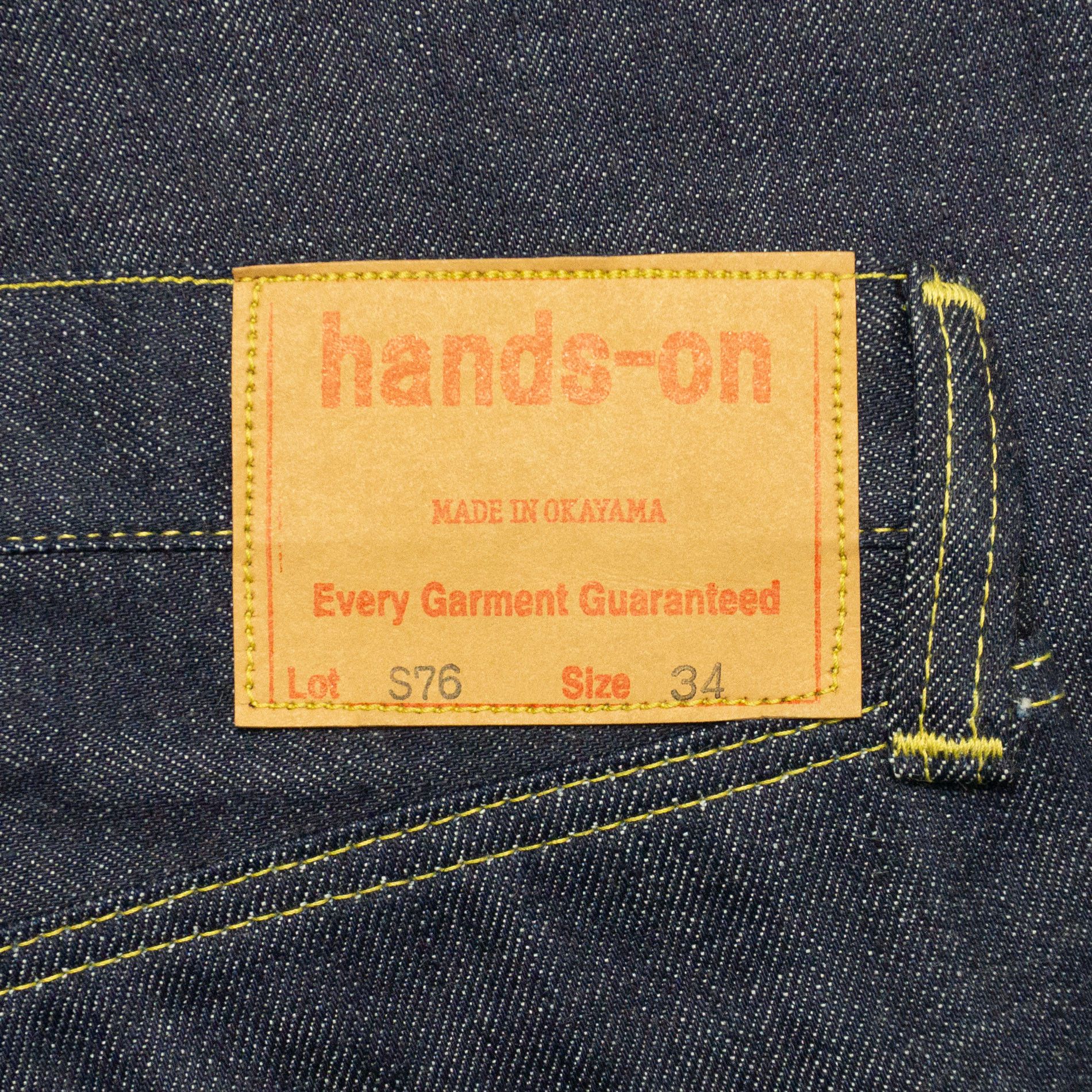 Japanese Brand HANDS-ON S76 W34xL36 1966-type Hand-crafted Selvedge Jeans Size US 34 / EU 50 - 2 Thumbnail