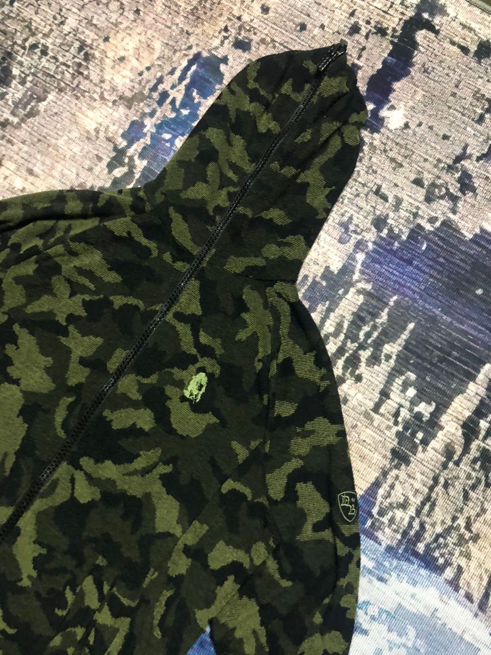 Japanese Brand Dartin Bonarpato Camouflage Hoodie Full Zip Velvet Size US M / EU 48-50 / 2 - 8 Thumbnail