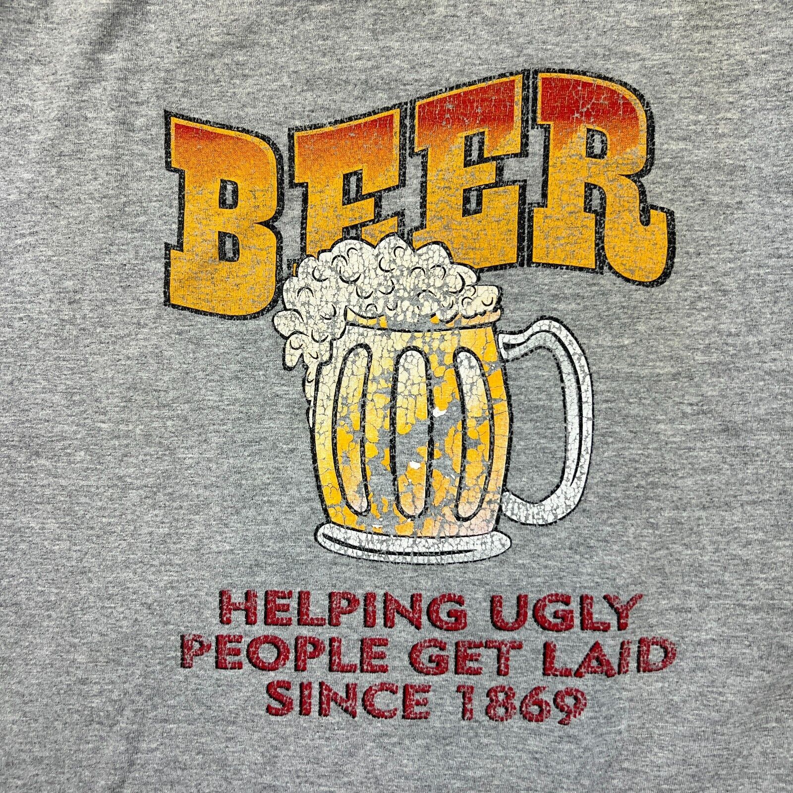 AAA × Vintage Beer T Shirt Large Helping Ugly People Get Laid Funny Tee Size US L / EU 52-54 / 3 - 2 Thumbnail