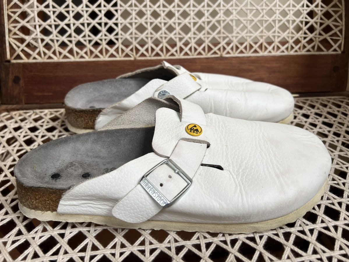 Birkenstock Birkenstock Leather Boston White Comfort Clogs EU 38 Size US 8 / IT 38 - 7 Thumbnail