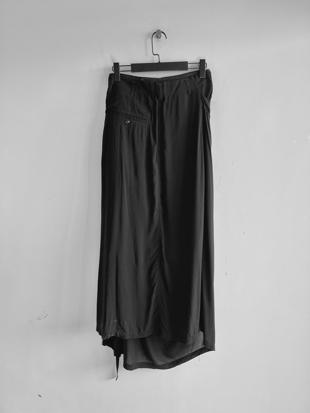 Yohji Yamamoto Yohji Yamamoto Pour Homme - Rayon Front Gathered Skirt Size US 30 / EU 46 - 2 Thumbnail