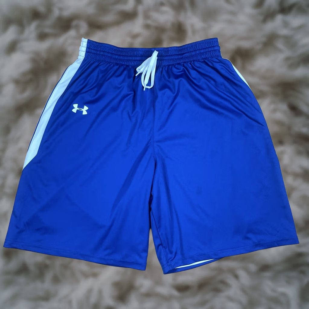 Under Armour Under Armour Basketball Shorts Mens Size L Large Reversible Athletic Blue White Size US 33 - 1 Thumbnail