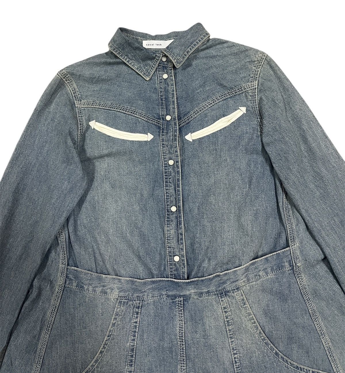 Sacai Sacai luck denim dress Size S / US 4 / IT 40 - 4 Thumbnail