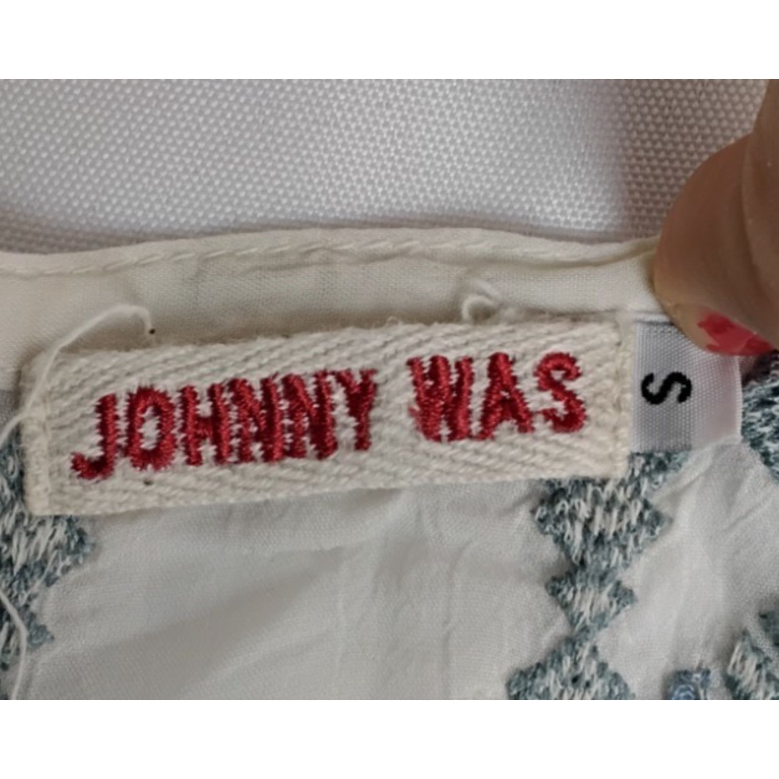 Johnny Was Johnny Was Blouse Women's Small White/Blue Embroidered Size S / US 4 / IT 40 - 9 Thumbnail