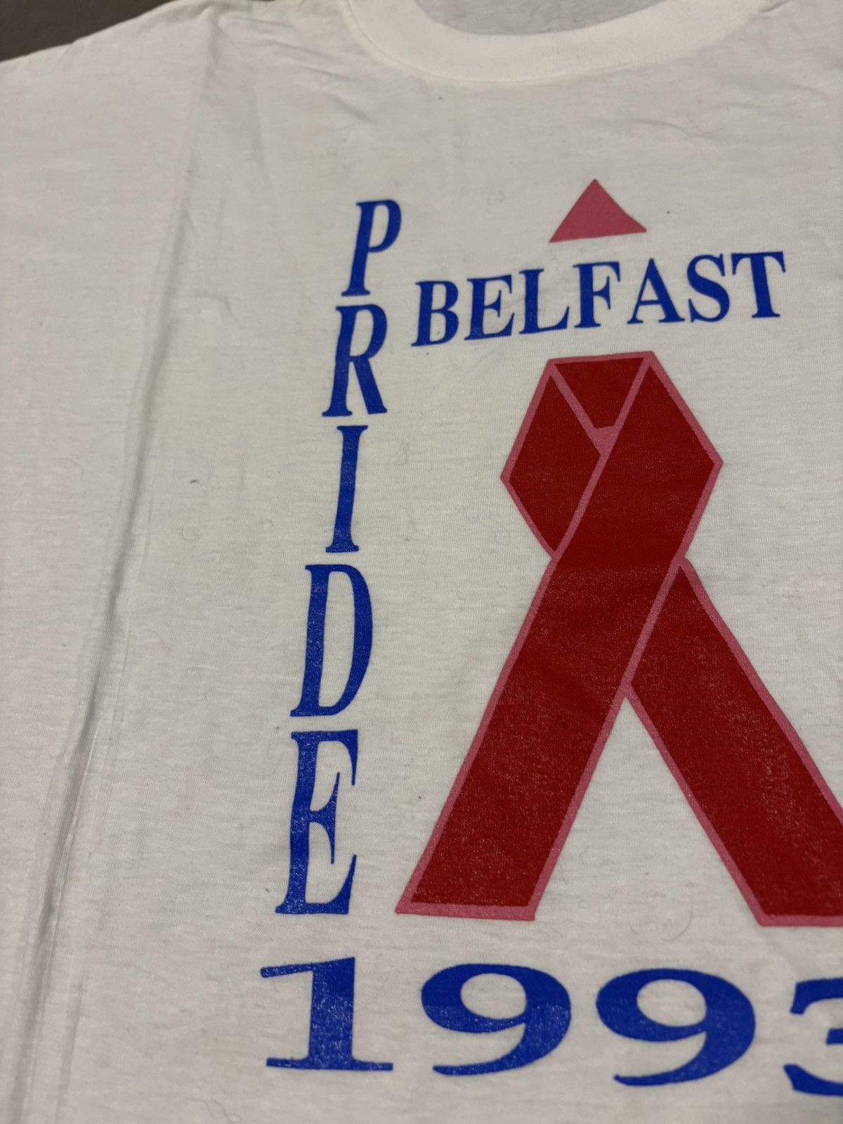 Japanese Brand × Vintage Vintage Belfast Pride 1993 LGBT Tee Gay 90s Size US L / EU 52-54 / 3 - 5 Thumbnail