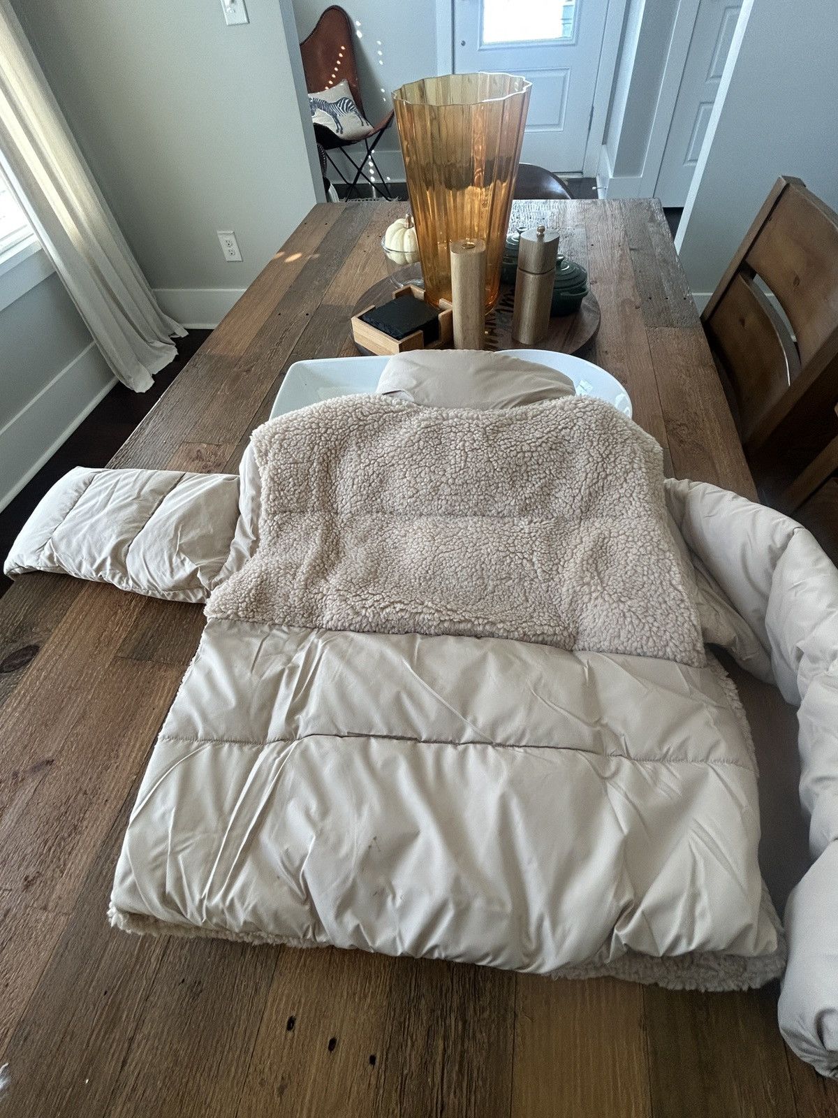 Athleta Athleta Small Halo Puffer Jacket Coat Tan NWT! Size XS / US 0-2 / IT 36-38 - 8 Thumbnail