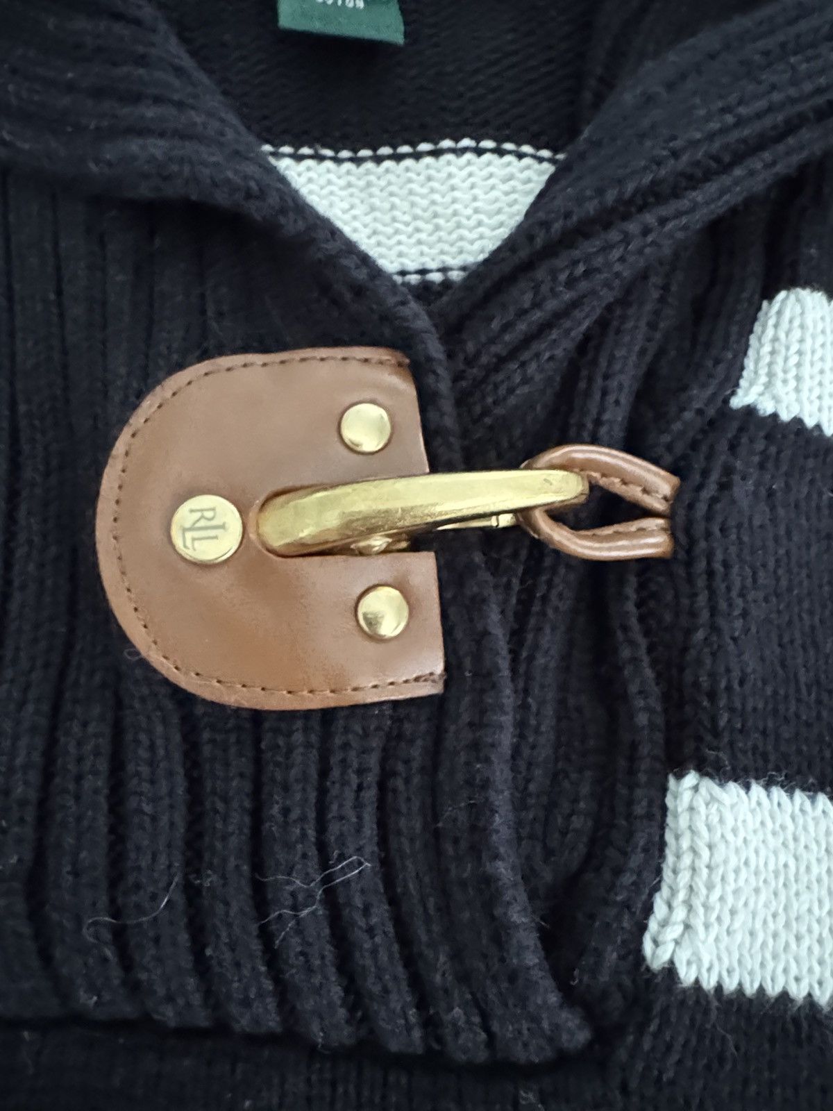 Ralph Lauren Lauren Ralph Lauren Black/Cream Striped Shawl-Collar Size M / US 6-8 / IT 42-44 - 3 Thumbnail