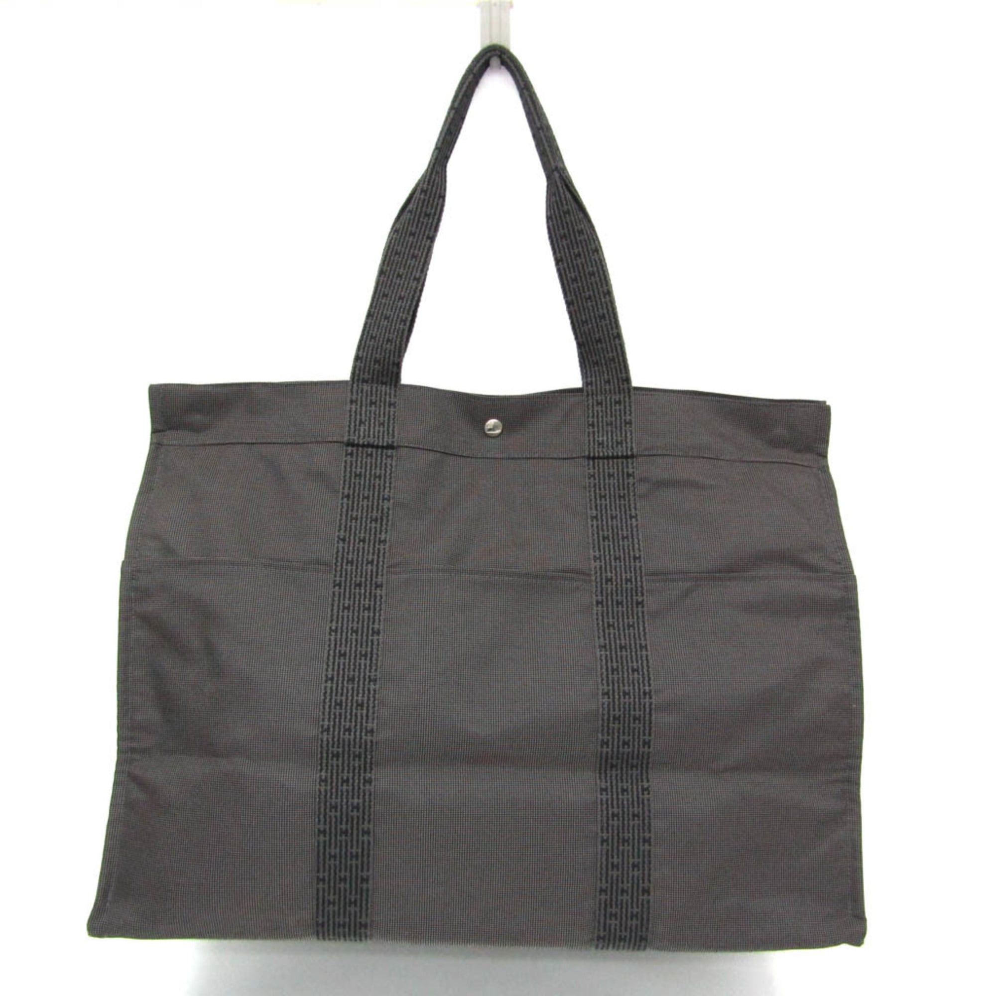 Hermes Hermes Her Line TGM Women,Men Polyamide,Polyester Tote Bag Black,Gray Size ONE SIZE - 1 Thumbnail
