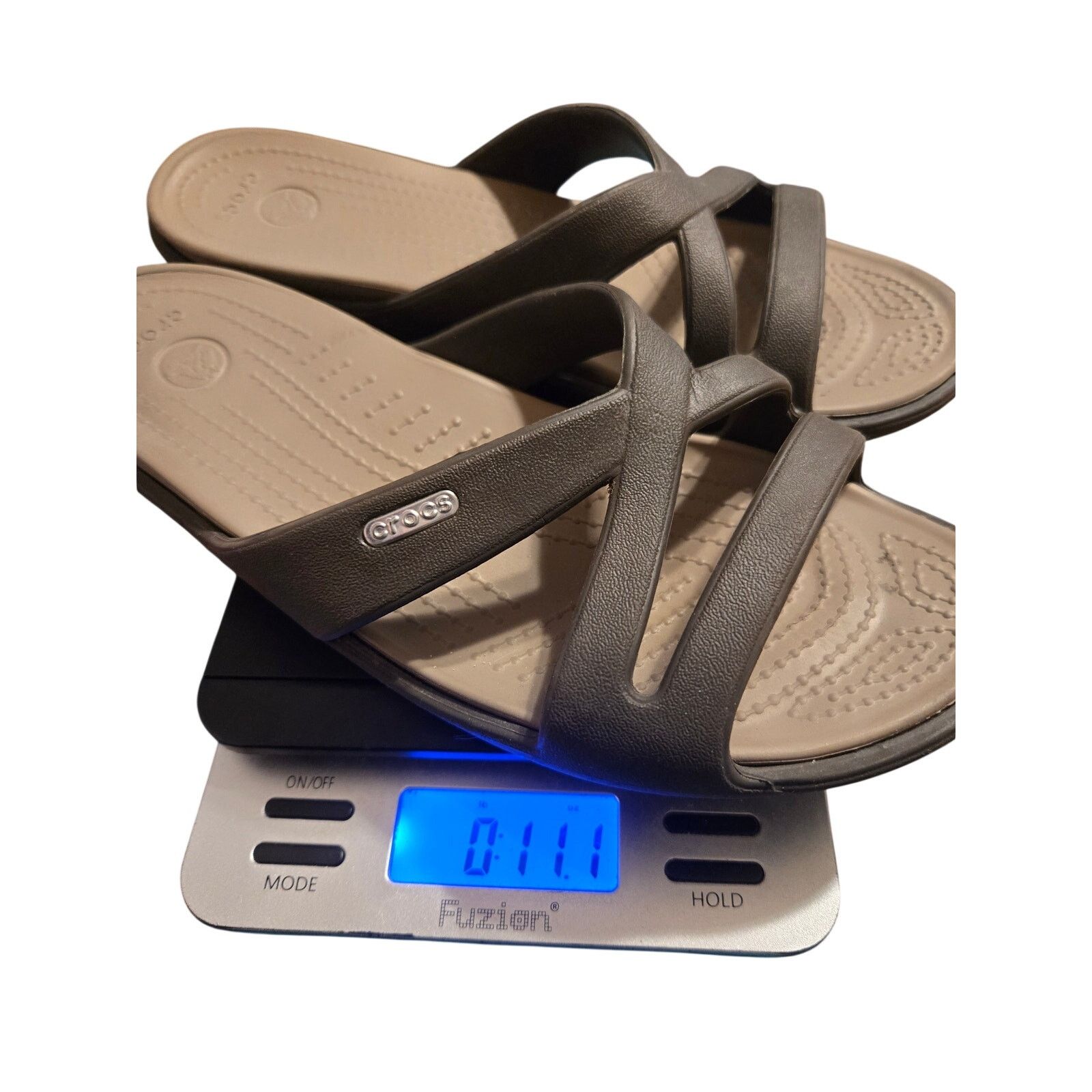 Crocs Crocs Meleen Sandal Women's Size 8 Espresso Comfort Slides Size US 8 / IT 38 - 2 Thumbnail