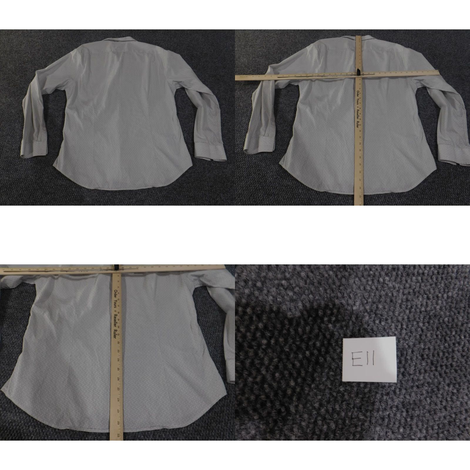 Theory Theory Button-Up Shirt Mens XL White Cotton Knit Casual Regular Long Sleeve) Size US XL / EU 56 / 4 - 8 Thumbnail