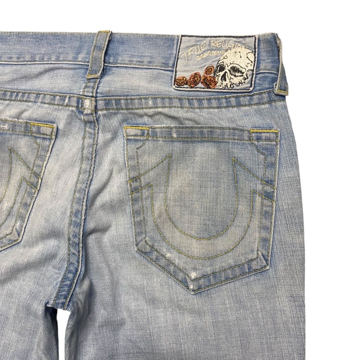 True Religion Vintage True Religion Distressed Denim Flare Jeans Size US 35 - 13 Thumbnail