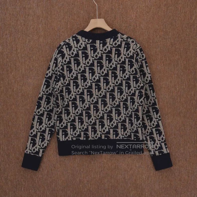 Dior Dior Old Flower Full Print Logo Woollen Knitted Sweater Size US M / EU 48-50 / 2 - 2 Thumbnail