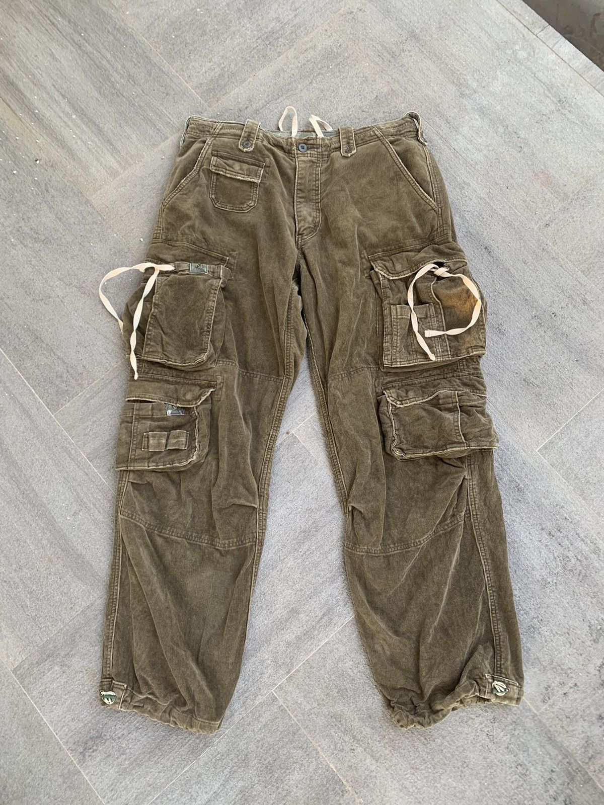If Six Was Nine Corduroy Multipocket Baggy Cargo Pants Size US 36 / EU 52 - 6 Thumbnail