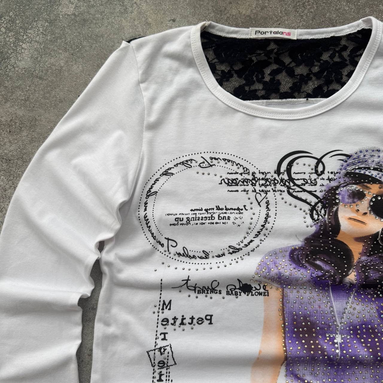 Japanese Brand Sexy Girl Printed Y2K Amazing Long Sleeve Top Size M / US 6-8 / IT 42-44 - 3 Thumbnail