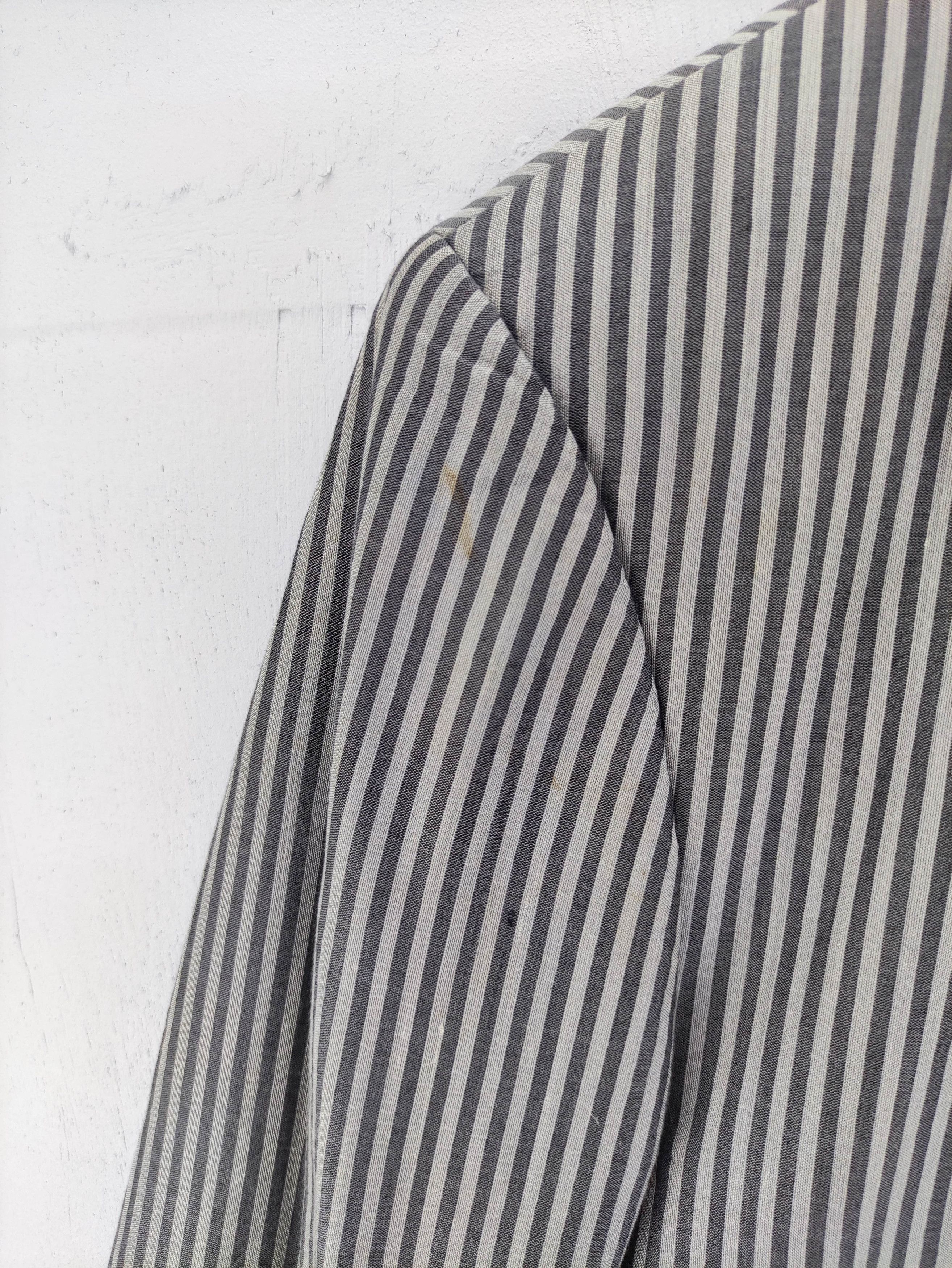 Lanvin Vintage Lanvin Striped Coat Blazer Suit Jacket Size US M / EU 48-50 / 2 - 2 Thumbnail