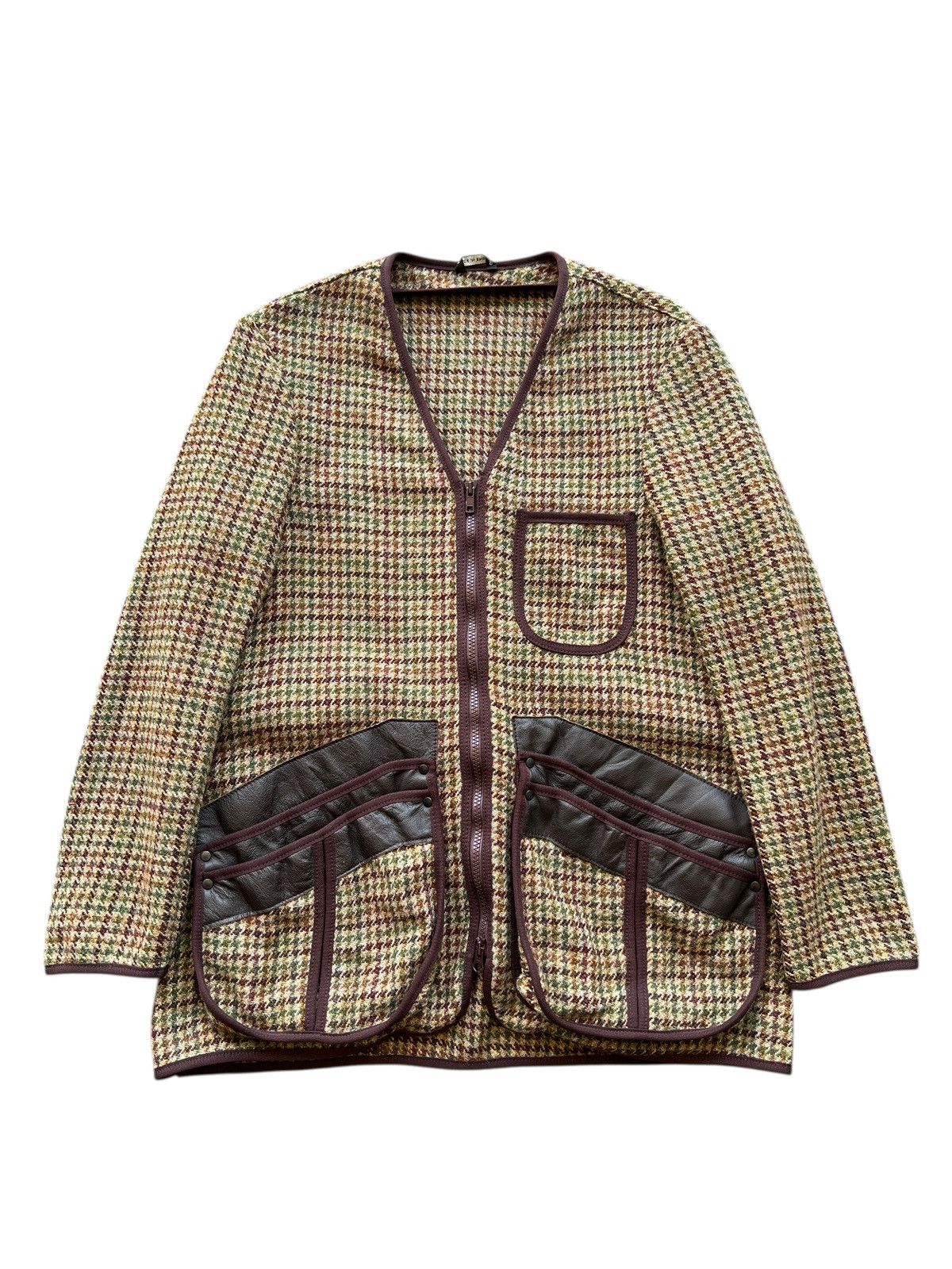 Nepenthes 🔥 Nepenthes X Harris Tweed Colar Less wool Hunting Jacket Size US S / EU 44-46 / 1 - 4 Thumbnail