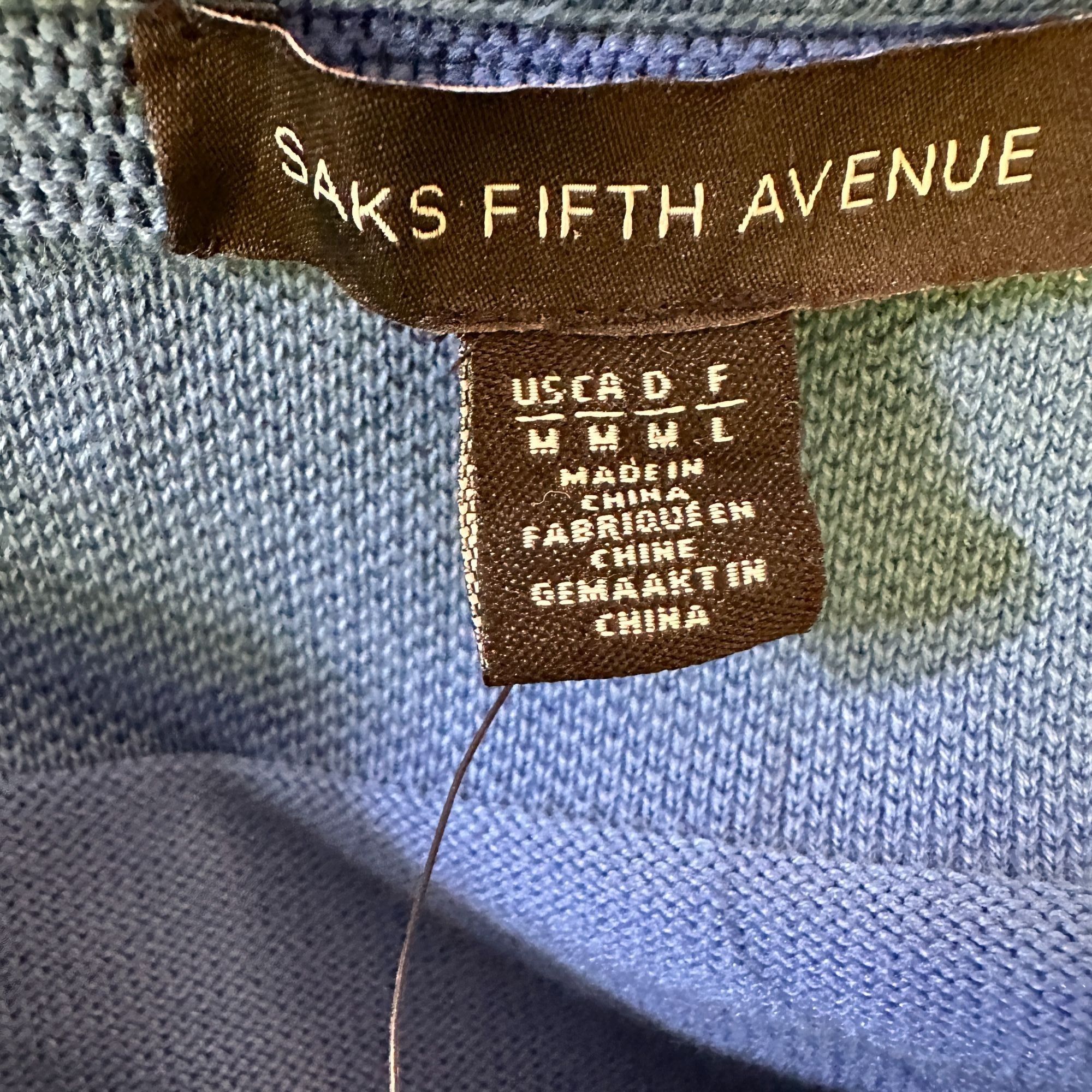 Saks Fifth Avenue Saks Fifth Avenue Blue Dress with Laser-Cut Hem & Short Slee Size M / US 6-8 / IT 42-44 - 9 Thumbnail