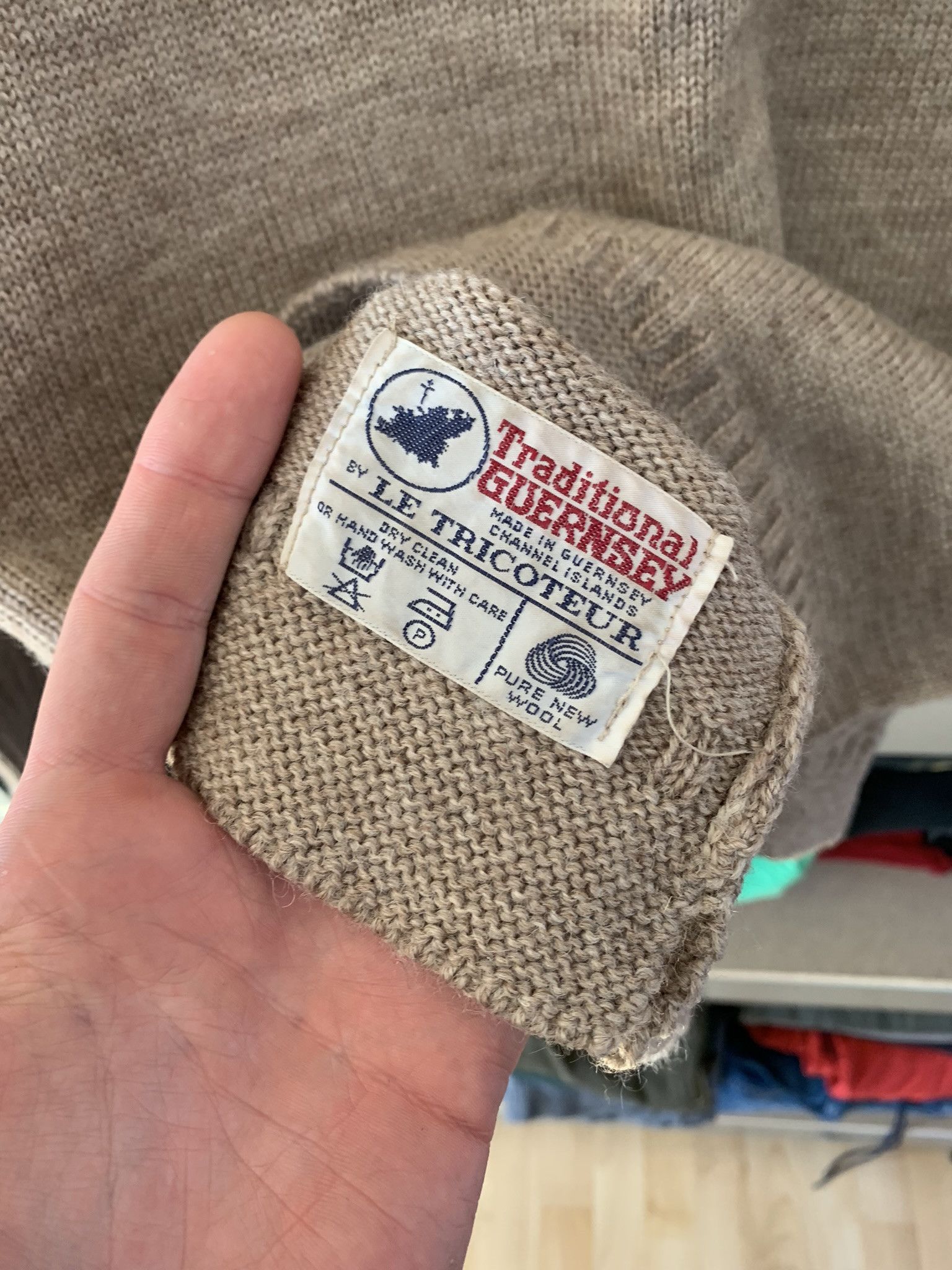 Le Tricoteur Guernsey Traditional VTG Guernsey Le Tricoteur Jumper Sweater Size US S / EU 44-46 / 1 - 4 Thumbnail