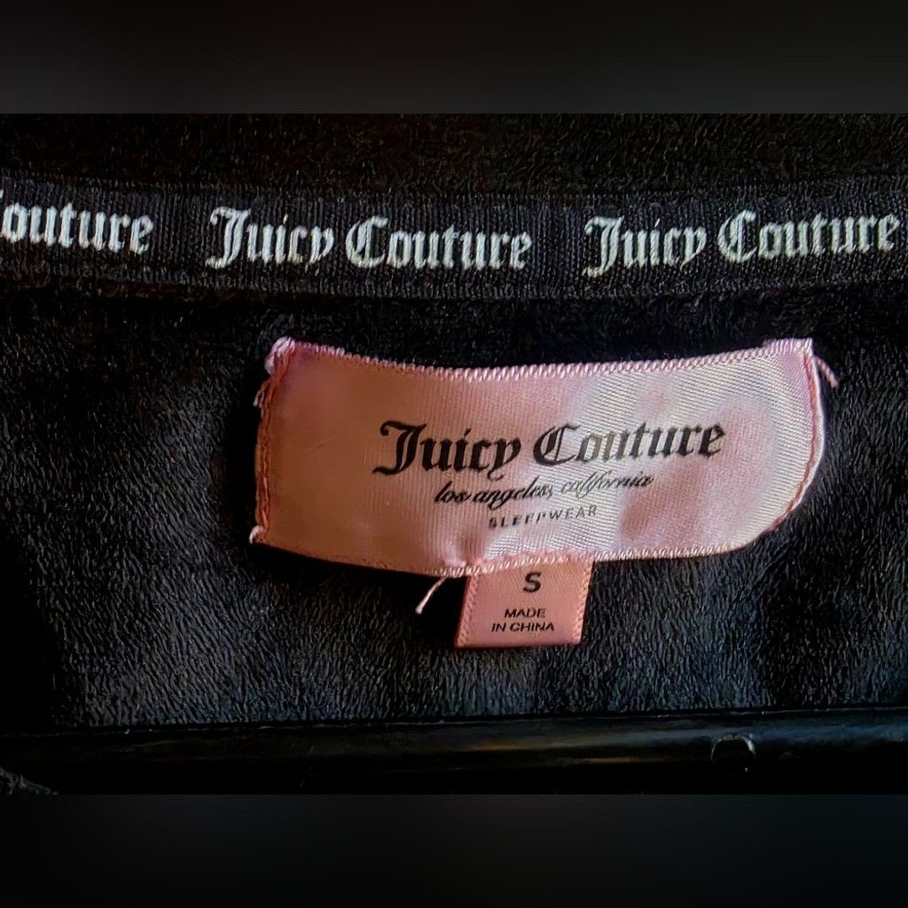 Juicy Couture Juicy Couture Black Velour Long Sleeve Shirt Size S / US 4 / IT 40 - 4 Thumbnail