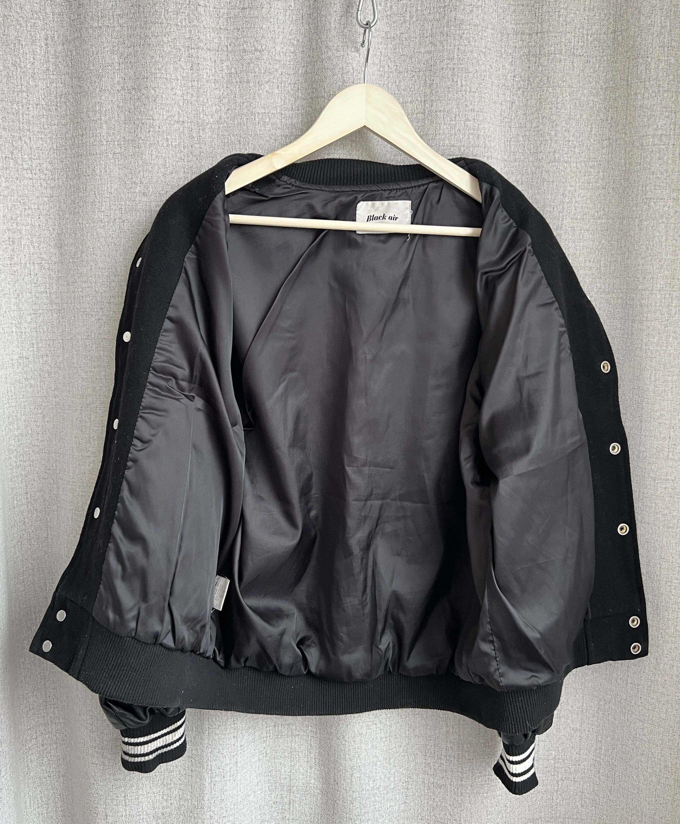 Japanese Brand Y2K Bomber Varsity Jacket Wool Leather Bones Embroidery Size US M / EU 48-50 / 2 - 3 Thumbnail