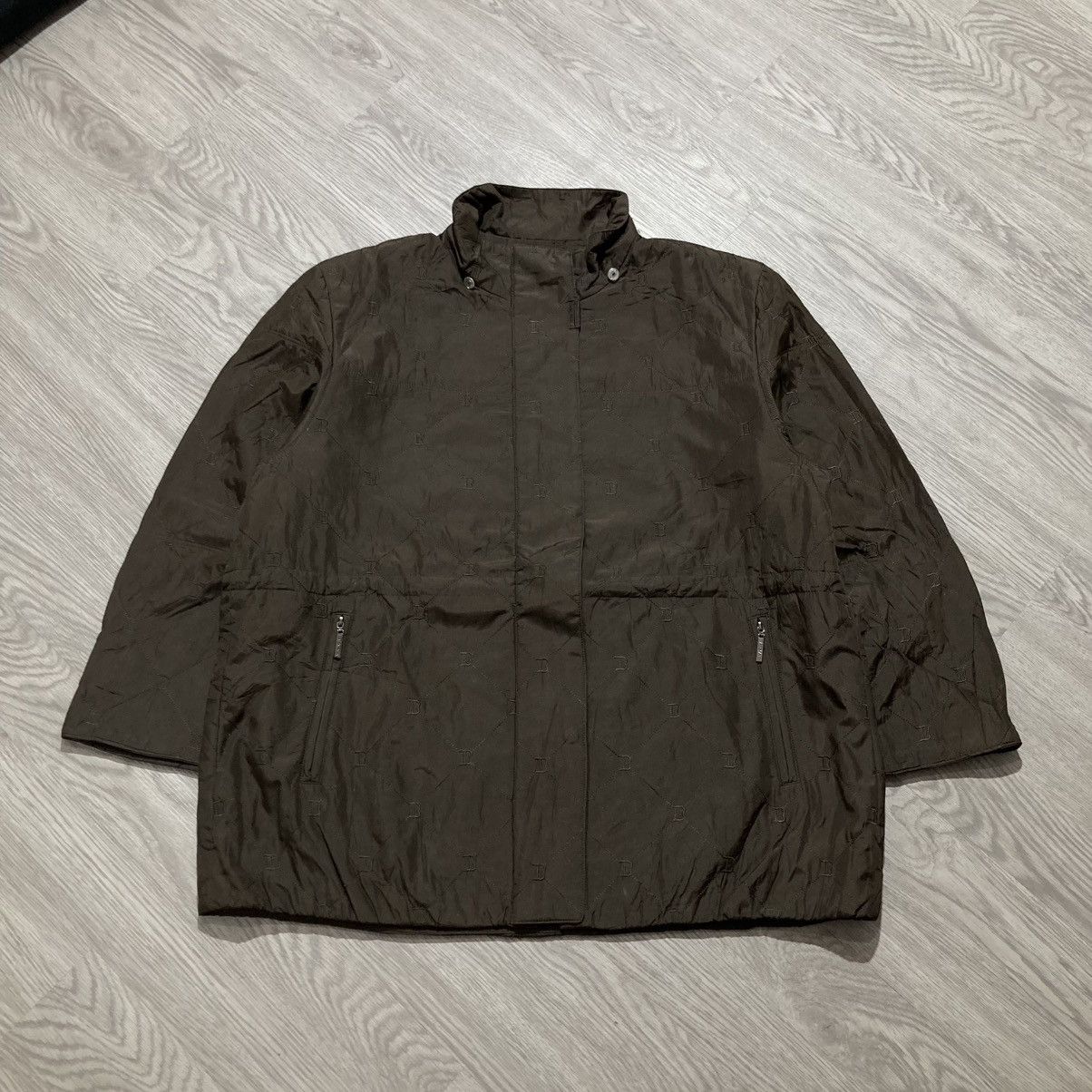 Balmain Balmain Paris Monogram Quilted Jacket Dark Brown Luxury Size US XXL / EU 58 / 5 - 1 Thumbnail