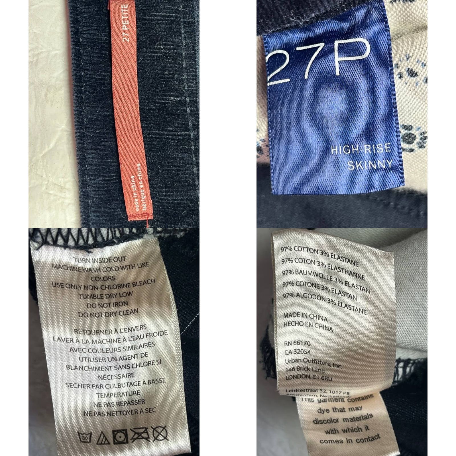 Vintage Anthropologie Pilcro The Demilune Boot Pants Women's 27 P Blue Velour Size 27" / US 4 / IT 40 - 8 Thumbnail