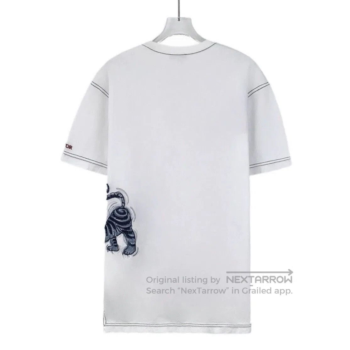 Dior dior white tiger embroidery short sleeve t-shirt. Size US XXS / EU 40 - 2 Thumbnail