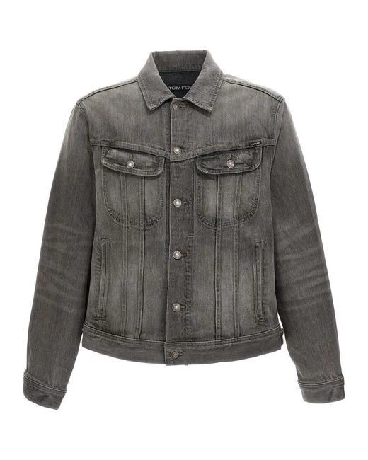Tom Ford o1loc1c1225 Denim Jacket in Grey Size US XL / EU 56 / 4 - 1 Thumbnail