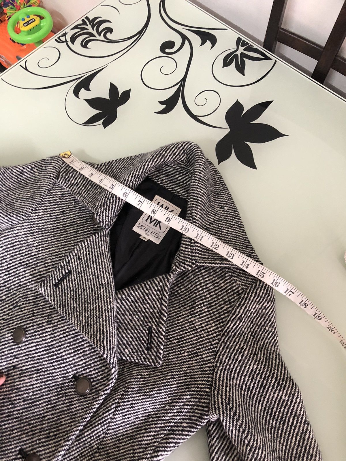 Michel Klein Vintage Michel Klein Wool Double Collar Jacket Size XS / US 0-2 / IT 36-38 - 23 Thumbnail