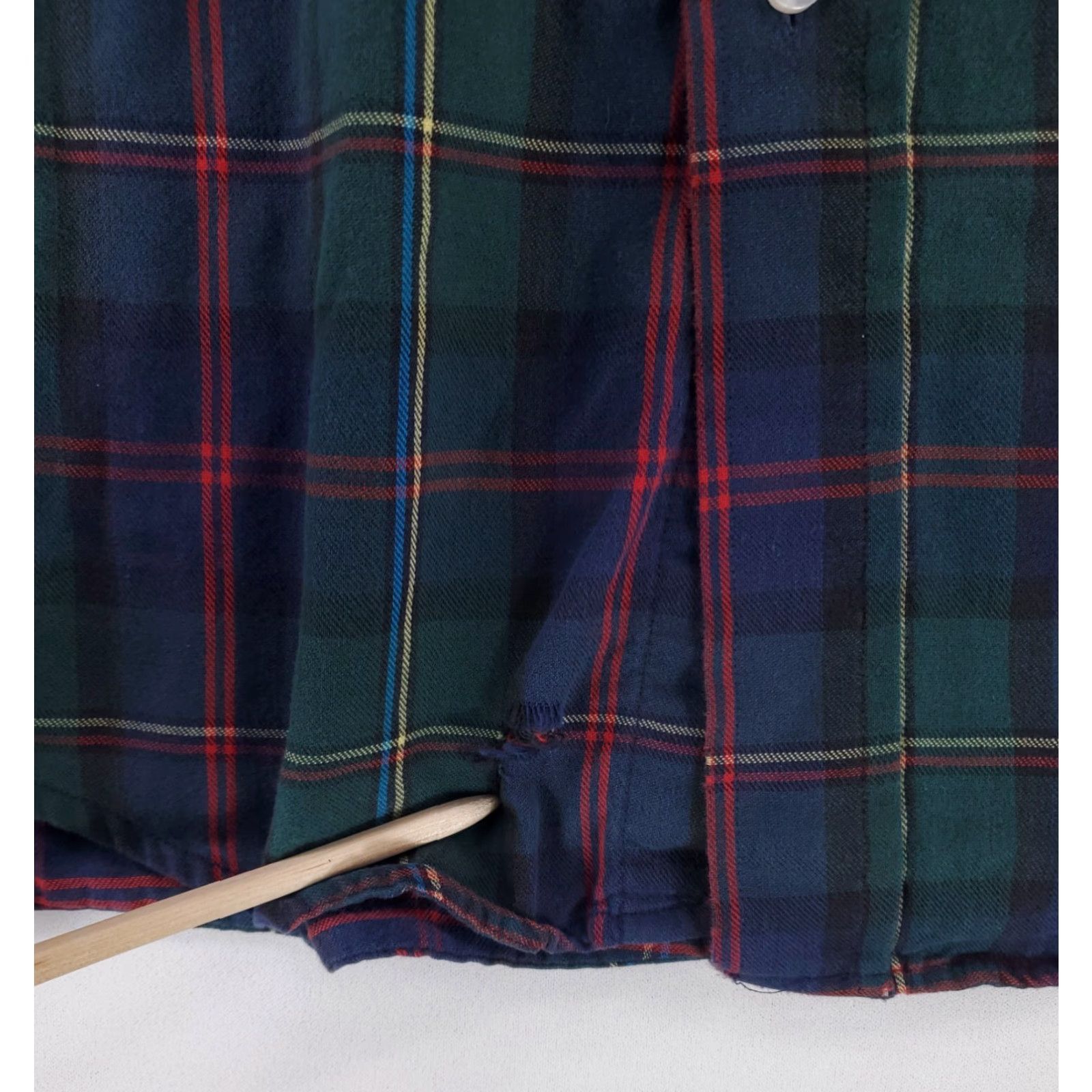 Vintage VINTAGE L.L. Bean Button Down Shirt Plaid Flannel Green Blue Mens L Long Sleeve Size US L / EU 52-54 / 3 - 3 Thumbnail