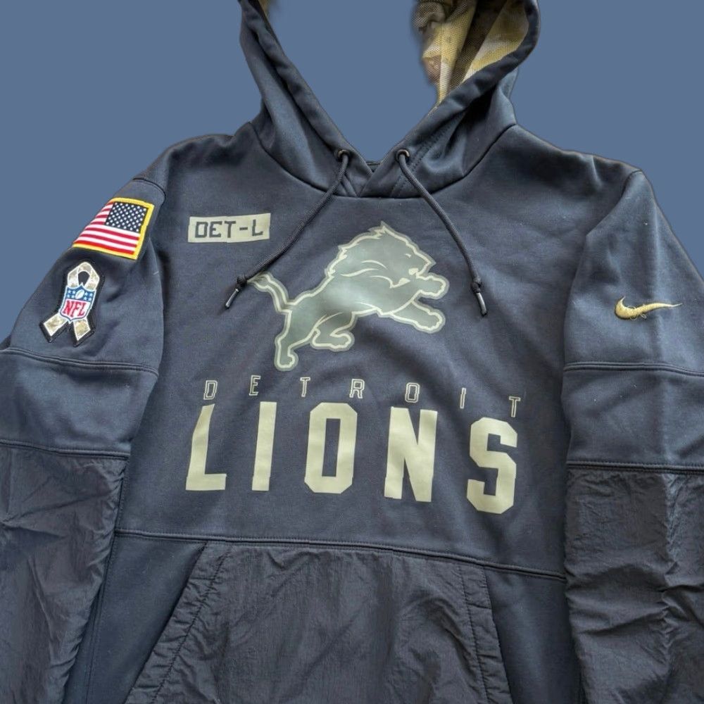 Nike VINTAGE? No — Nike Detroit Lions Salute To Service 2020 Hoodie Men S Small NFL Football Shirt? Size US S / EU 44-46 / 1 - 1 Thumbnail