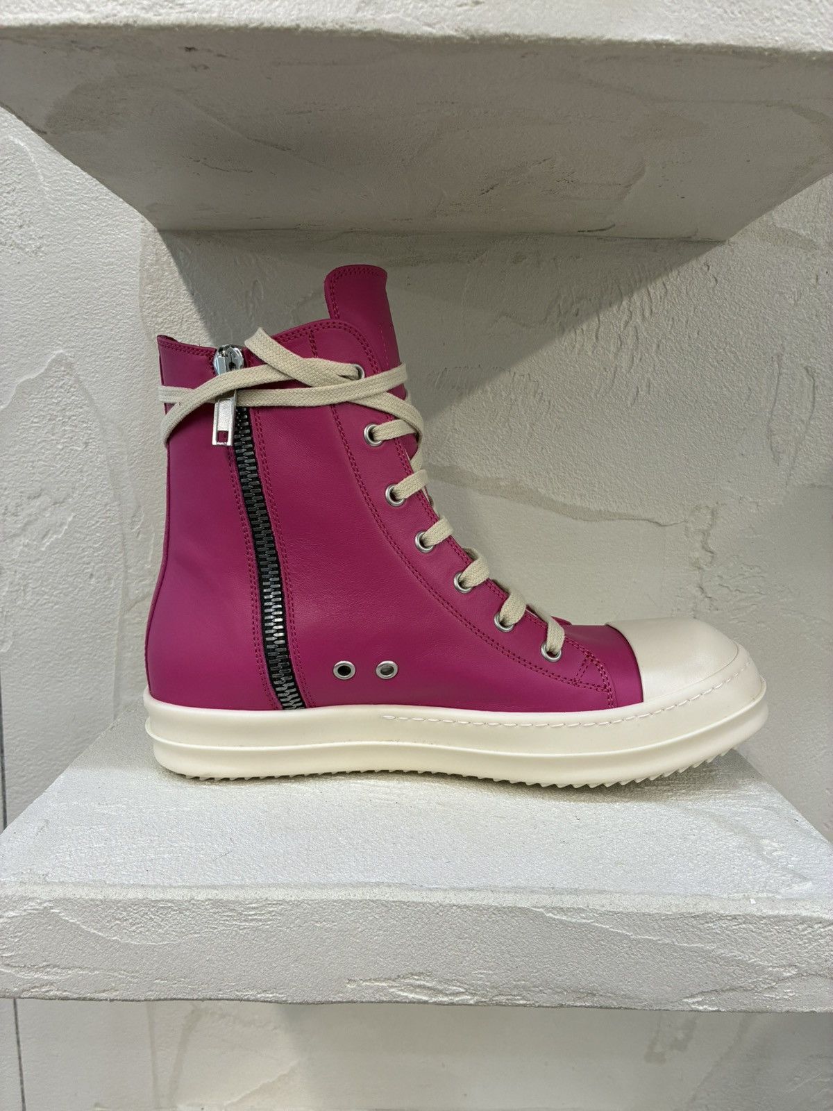 Rick Owens Rick Owens Hot Pink Ramones Sneakers Size US 7.5 / IT 37.5 - 12 Thumbnail