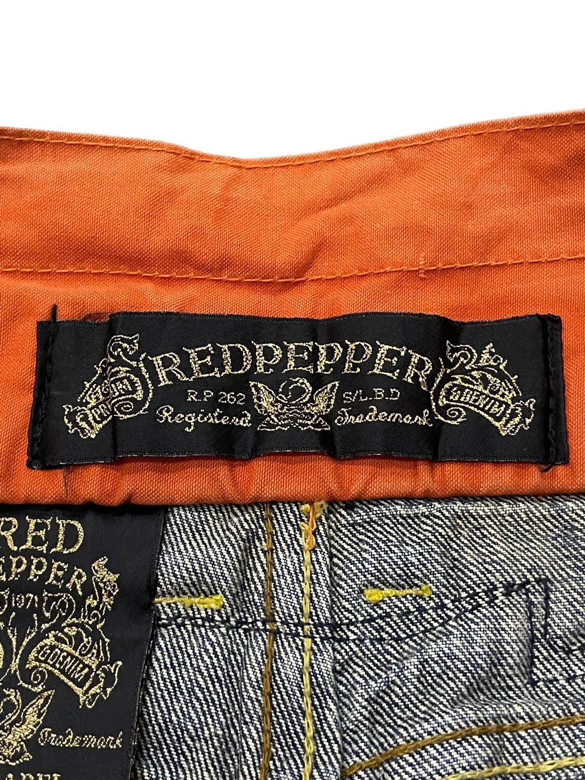 GOSTAR DE FUGA × Hysteric Glamour × Japanese Brand Red Paper Japan Mud Wash Flared Embroidery Skull Jeans Size US 29 - 21 Thumbnail