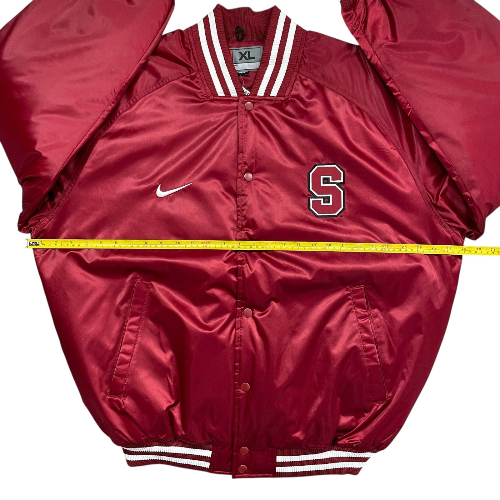 NCAA VTG 00s STANFORD CARDINAL NIKE TEAM SATIN BOMBER JACKET XL Size US XL / EU 56 / 4 - 9 Thumbnail