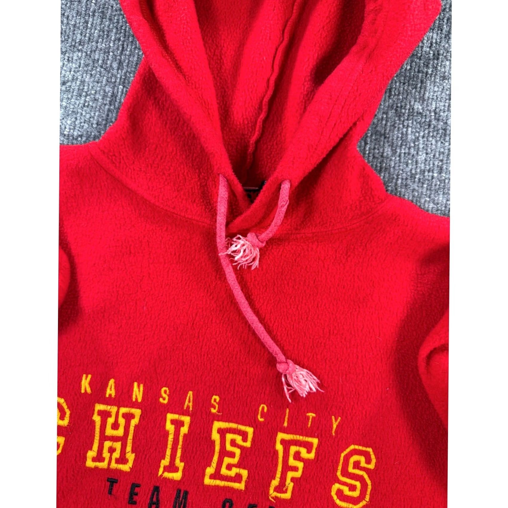 NFL VINTAGE The Edge Kansas City Chiefs Fleece Hoodie Mens Large Red NFL Pullover Size US L / EU 52-54 / 3 - 4 Thumbnail