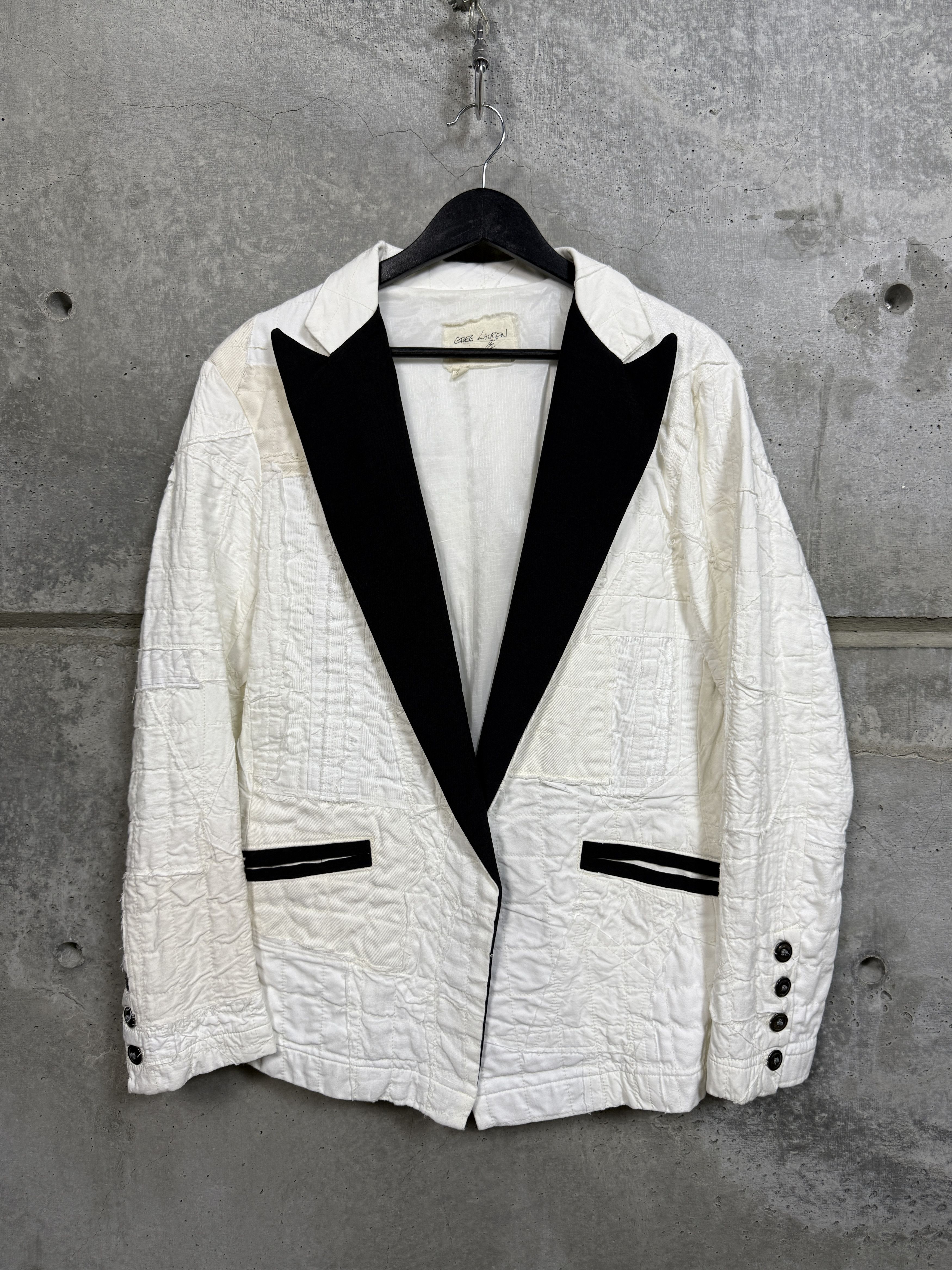 Greg Lauren $1750 Greg Lauren Ivory Stitchwork Dinner Jacket Size US L / EU 52-54 / 3 - 1 Thumbnail