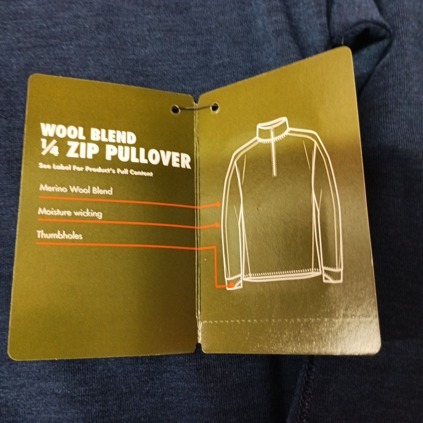 Other Ozark Trail Men's 1/4 Zip Pullover Size XL Blue Wool Blend Size US XL / EU 56 / 4 - 4 Thumbnail