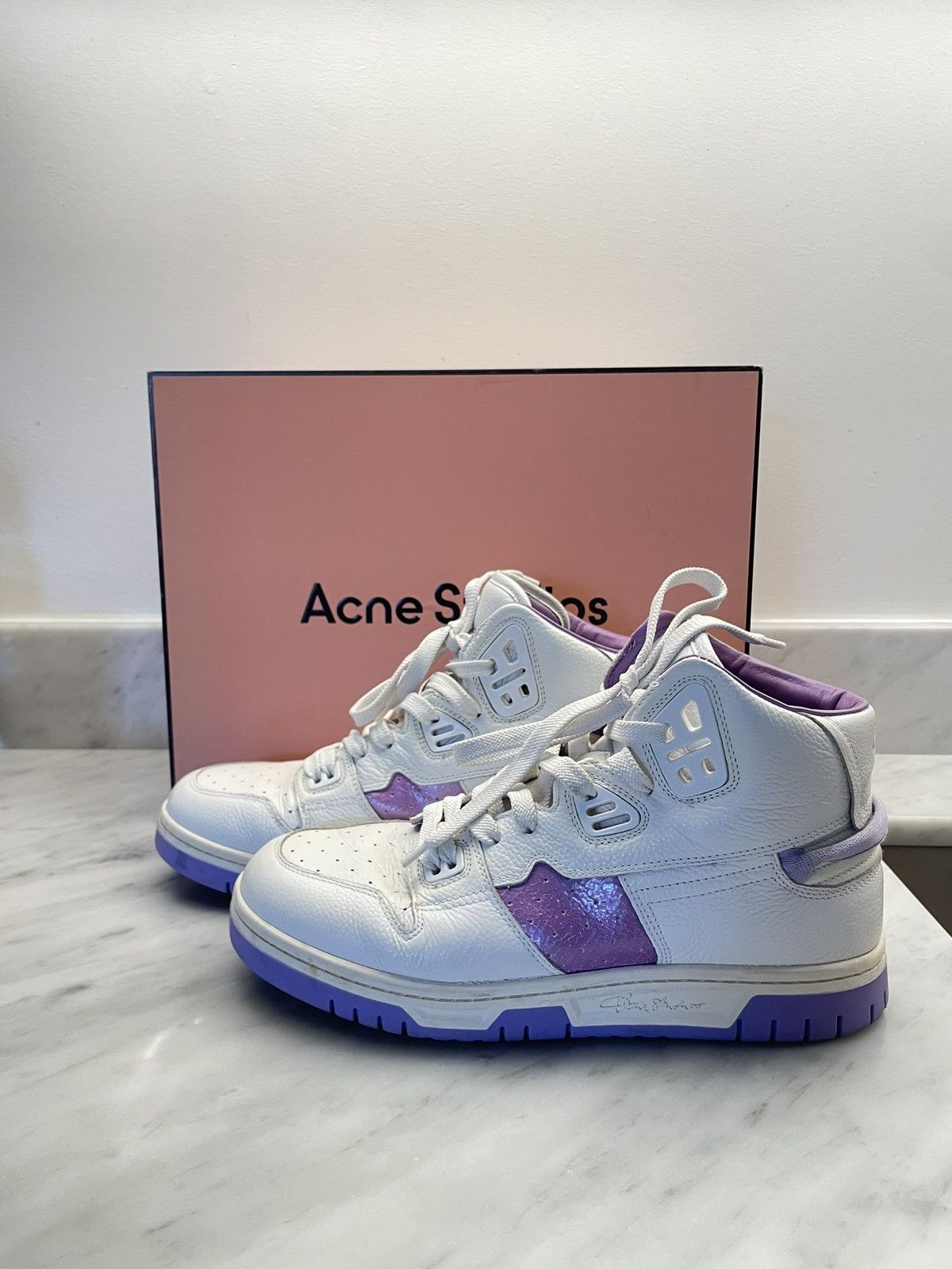 Acne Studios Acne Studios high top Stockholm pop sneakers leather Size US 8.5 / EU 41-42 - 2 Thumbnail