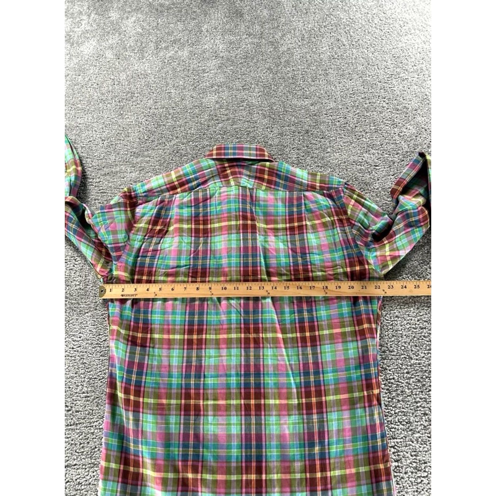 Peter Millar Peter Millar Shirt Mens L Green Pink Blue Cotton Button Size US L / EU 52-54 / 3 - 4 Thumbnail