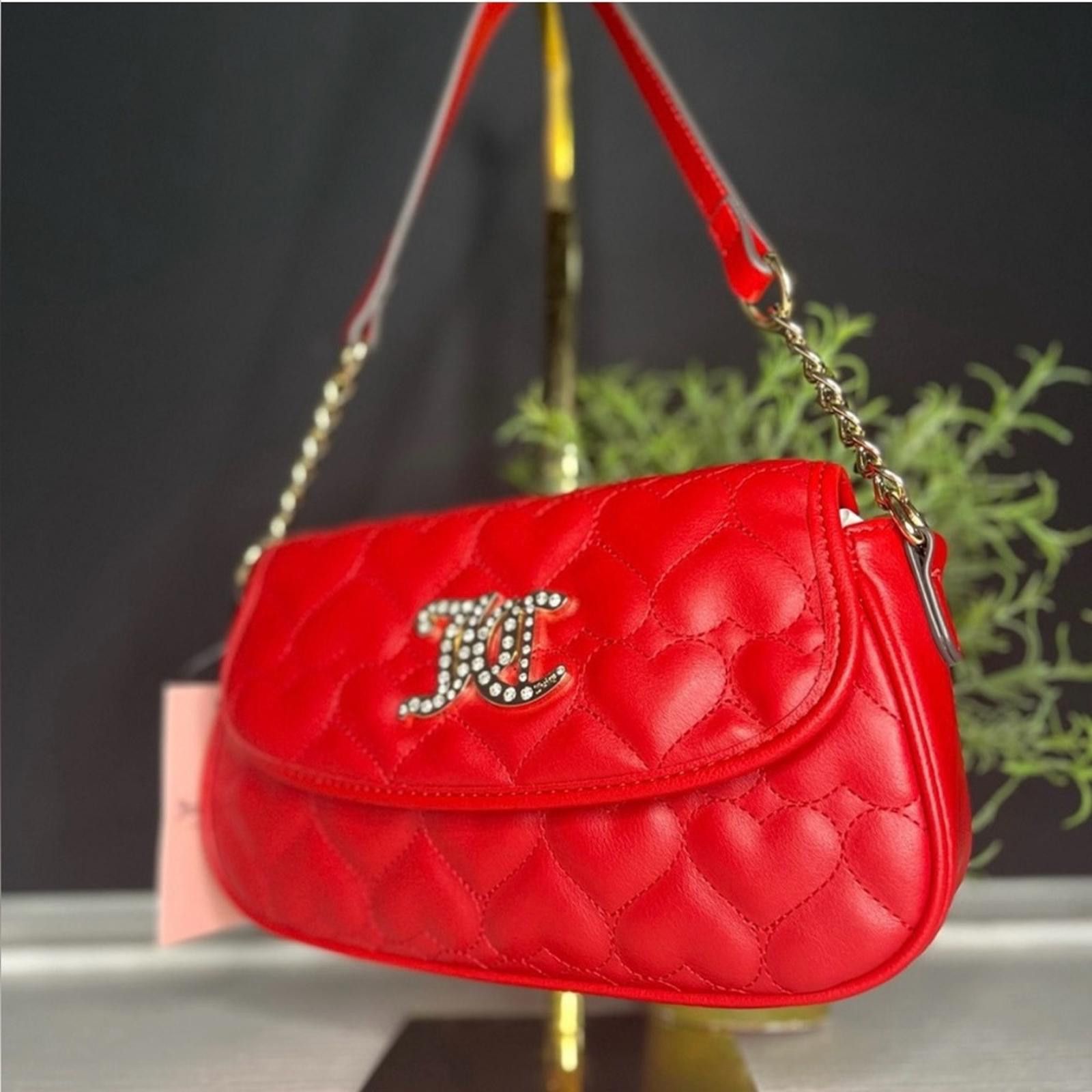 Juicy Couture × Juicy Couture Jeans Juicy Couture Straight From The Heart Red Satchel NWT Size ONE SIZE - 1 Thumbnail