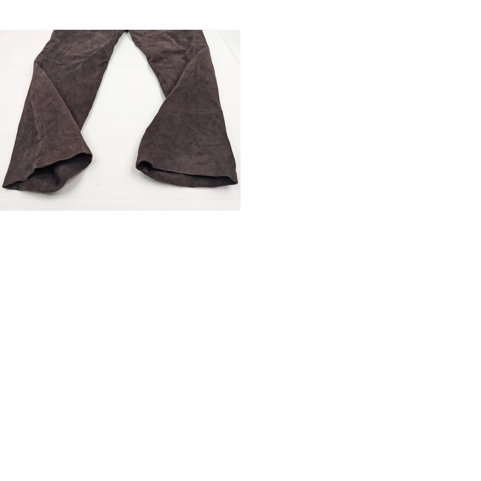 Vintage VINTAGE St. John's Bay Washable Suede Leather Straight Pants Women 14 (32x29) Brown Size 36" / US 14 / IT 50 - 9 Thumbnail