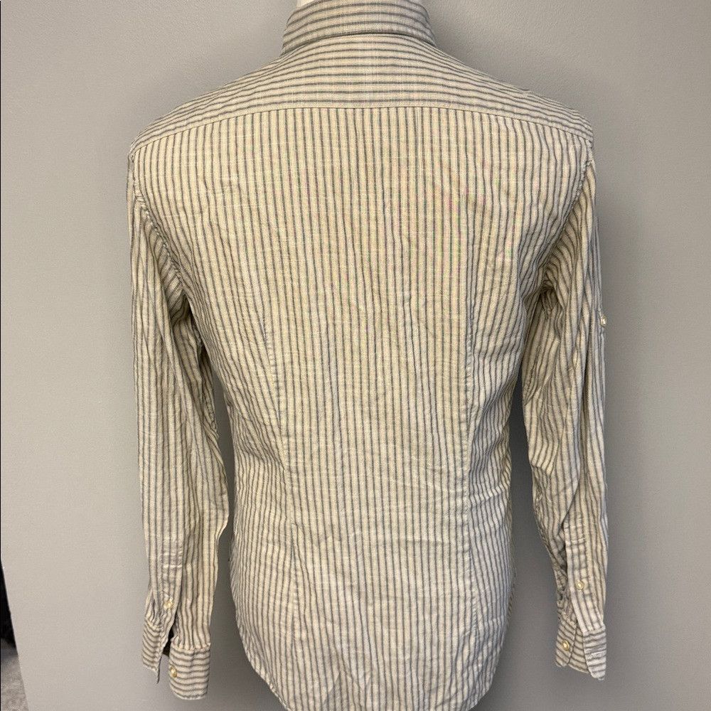 John Varvatos John Varvatos Star USA Linen Cotton Stripe Button-Up Shirt Size US S / EU 44-46 / 1 - 4 Thumbnail