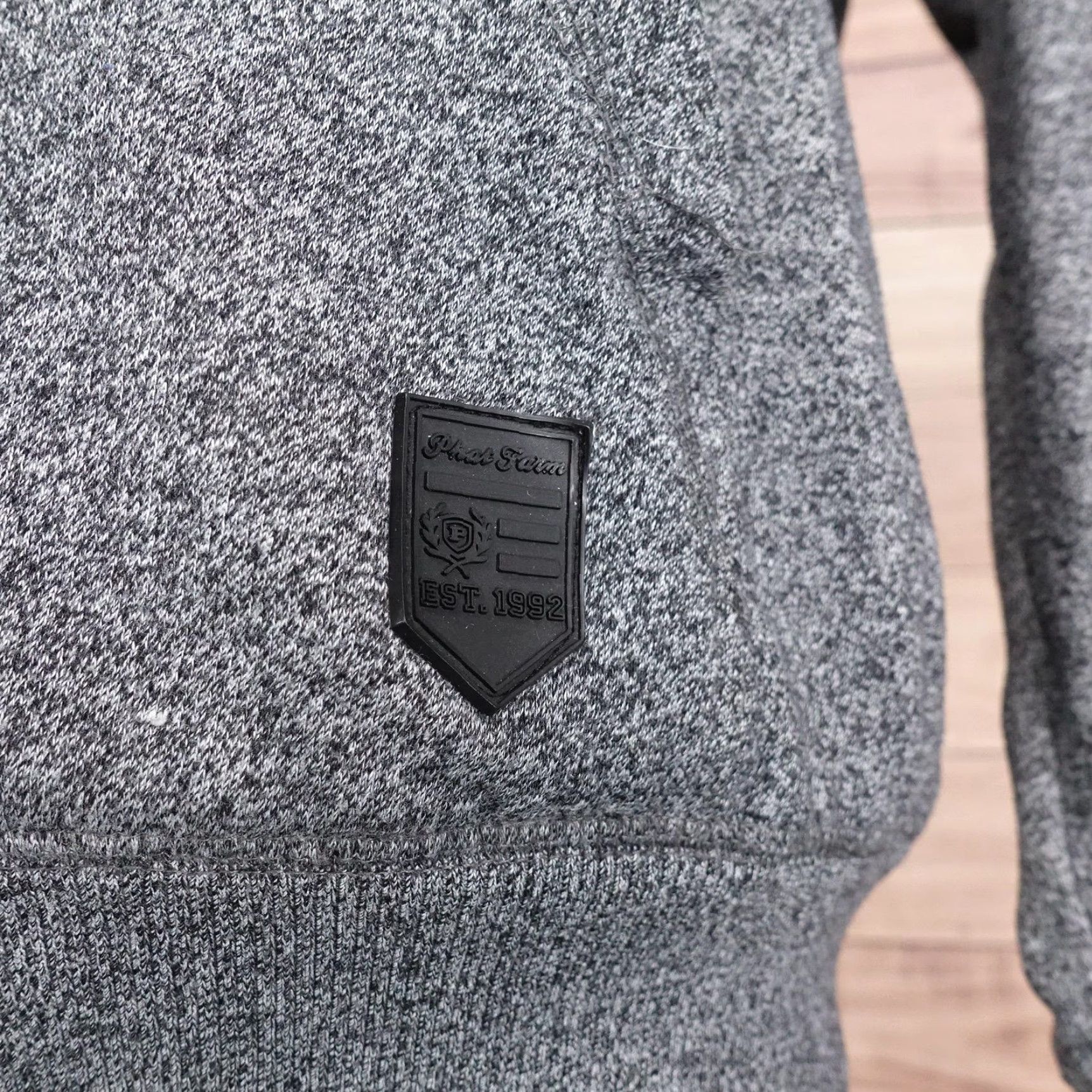 Phat Farm PHAT FARM Hoodie Mens M Gray Full Zip Sweatshirt 100% Polyester Hooded Front Zipper Logo Patch Size US M / EU 48-50 / 2 - 4 Thumbnail