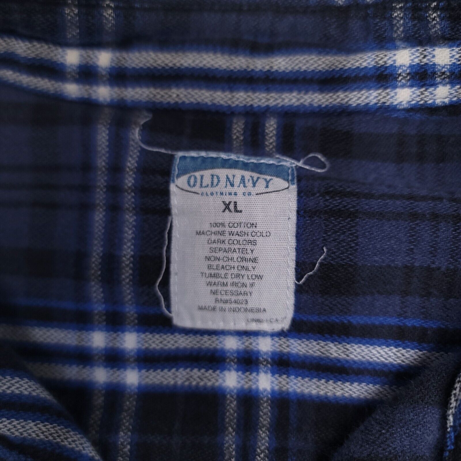 Old Navy Old Navy Tartan Flannel Shirt Mens Size Extra Large XL Blue Size US XL / EU 56 / 4 - 3 Thumbnail