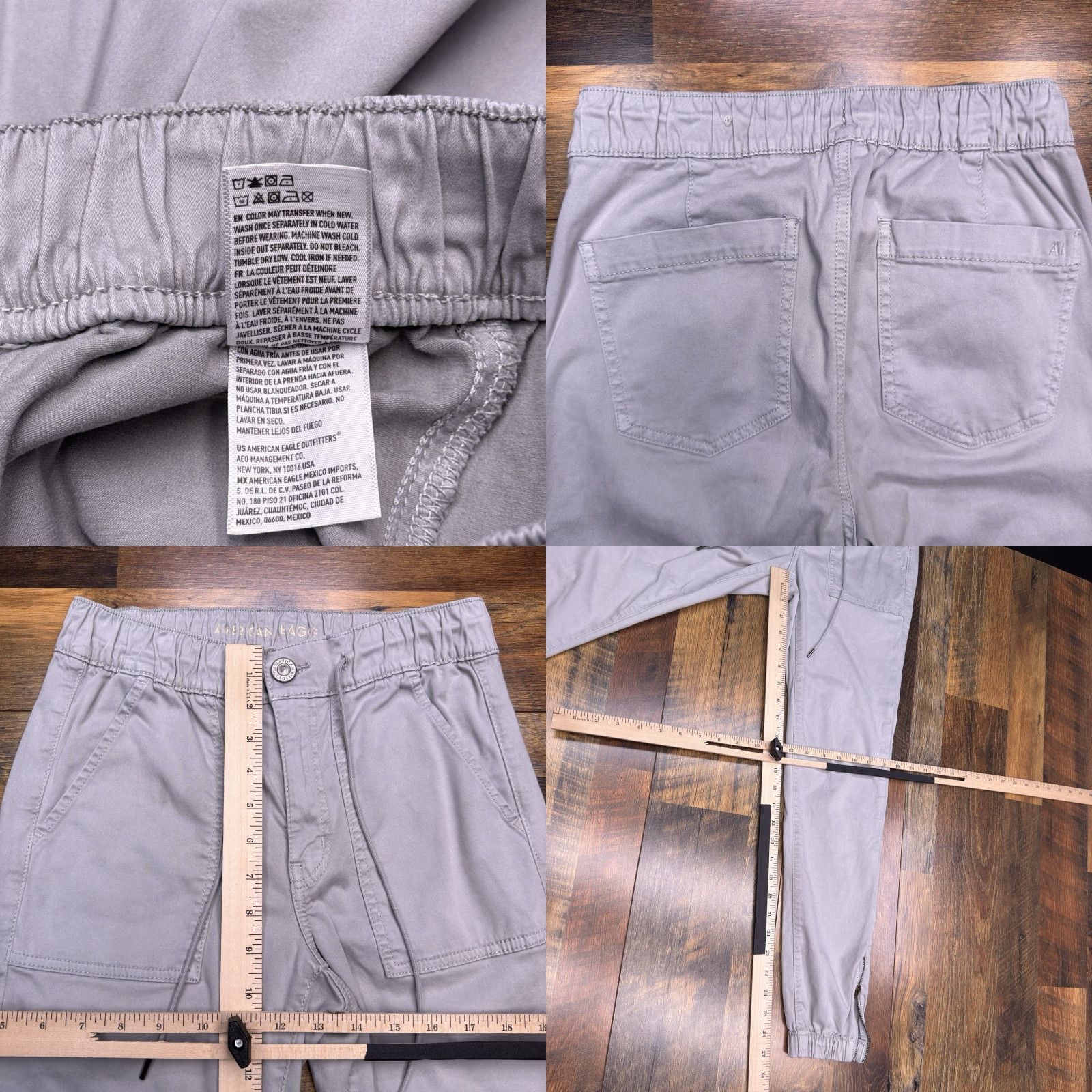 American Eagle Outfitters American Eagle Outfitters Jegging Jogger Pants Women's 8 Gray Mid Rise Zip Ankle Size 30" / US 8 / IT 44 - 8 Thumbnail