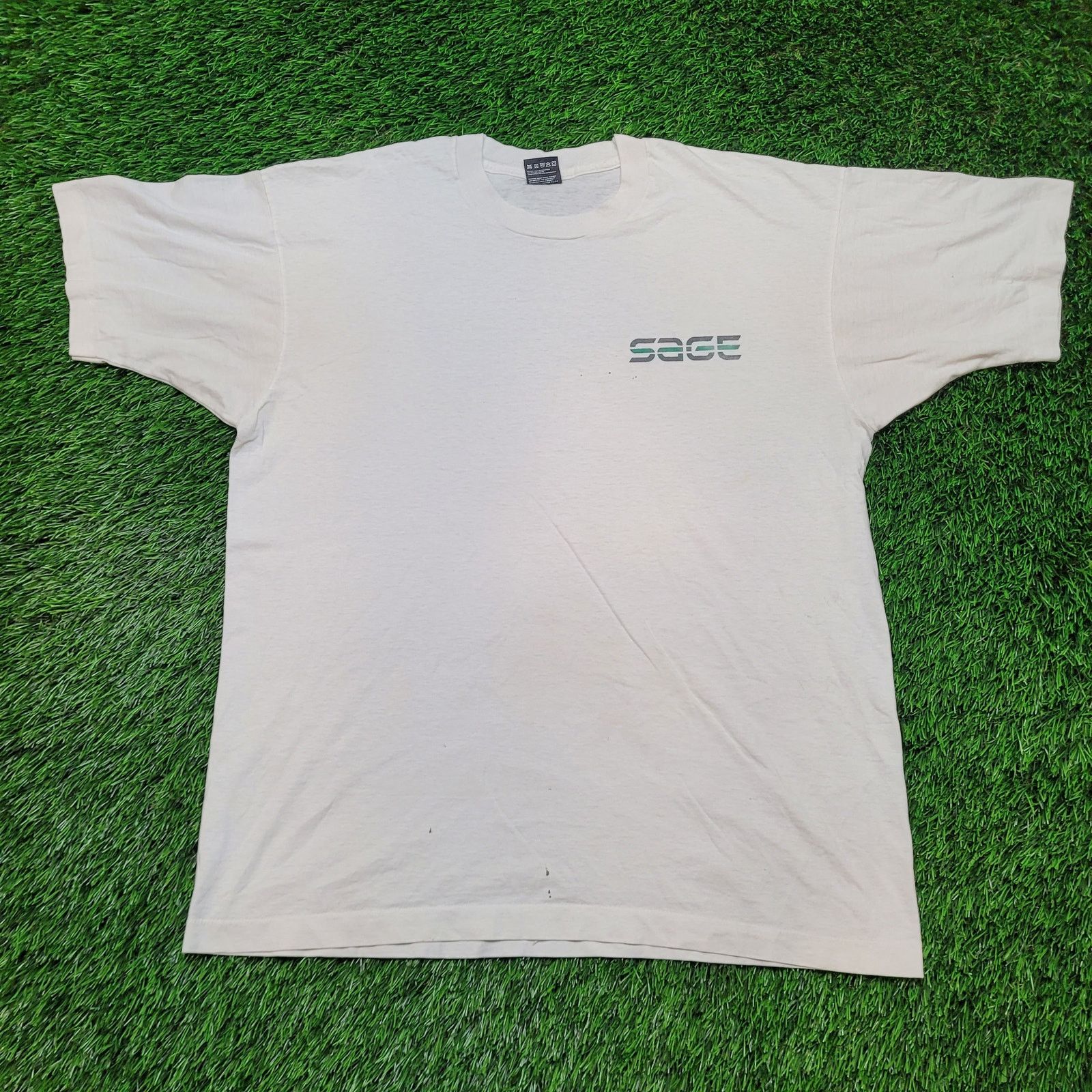 Fruit Of The Loom VTG 90s "Hurricane Survivor" Sage Software Promo T-Shirt L Size US L / EU 52-54 / 3 - 1 Thumbnail