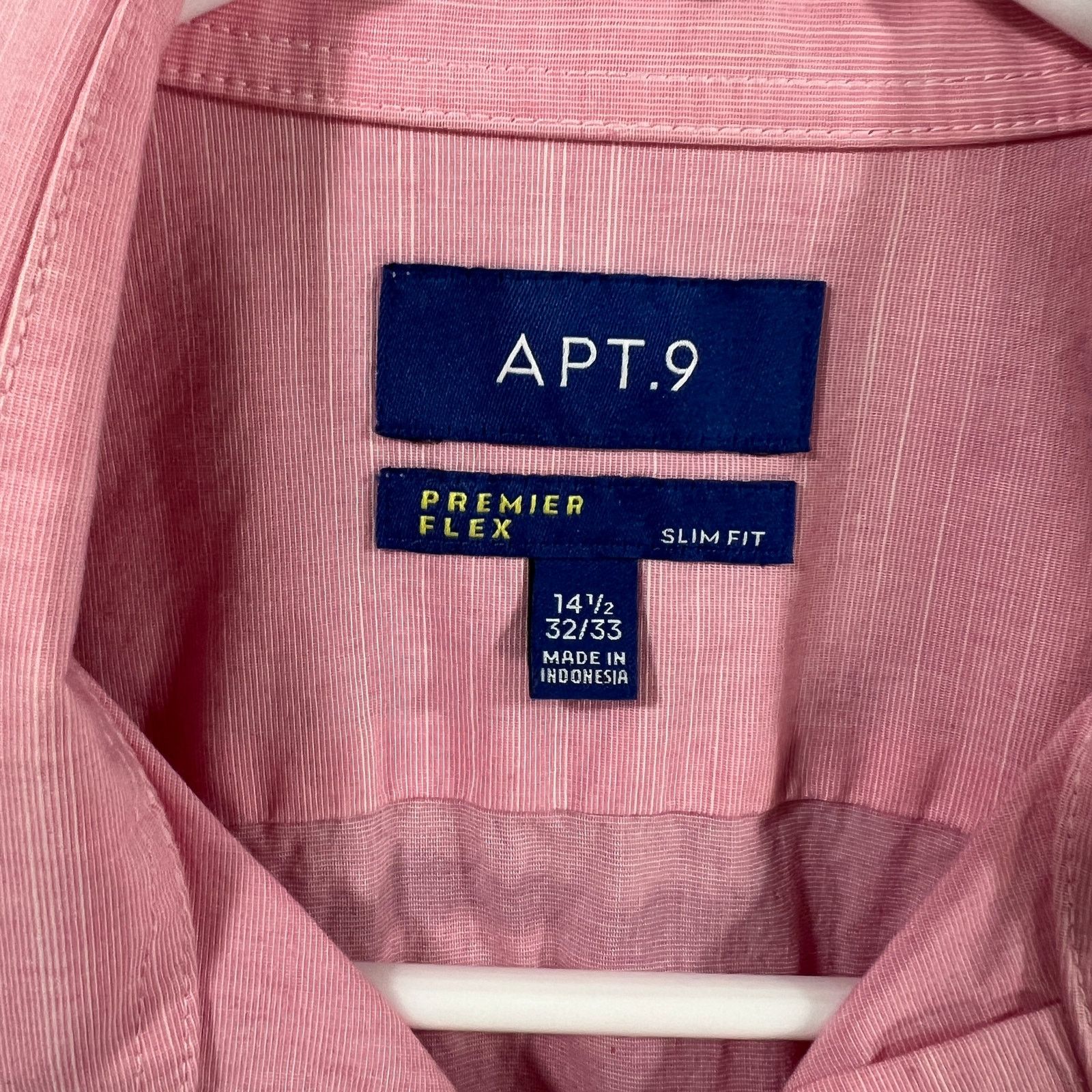 Apt. 9 APT.9 Men's Long-sleeve Button-up Shirt Pink Size 32/33 Size US S / EU 44-46 / 1 - 3 Thumbnail