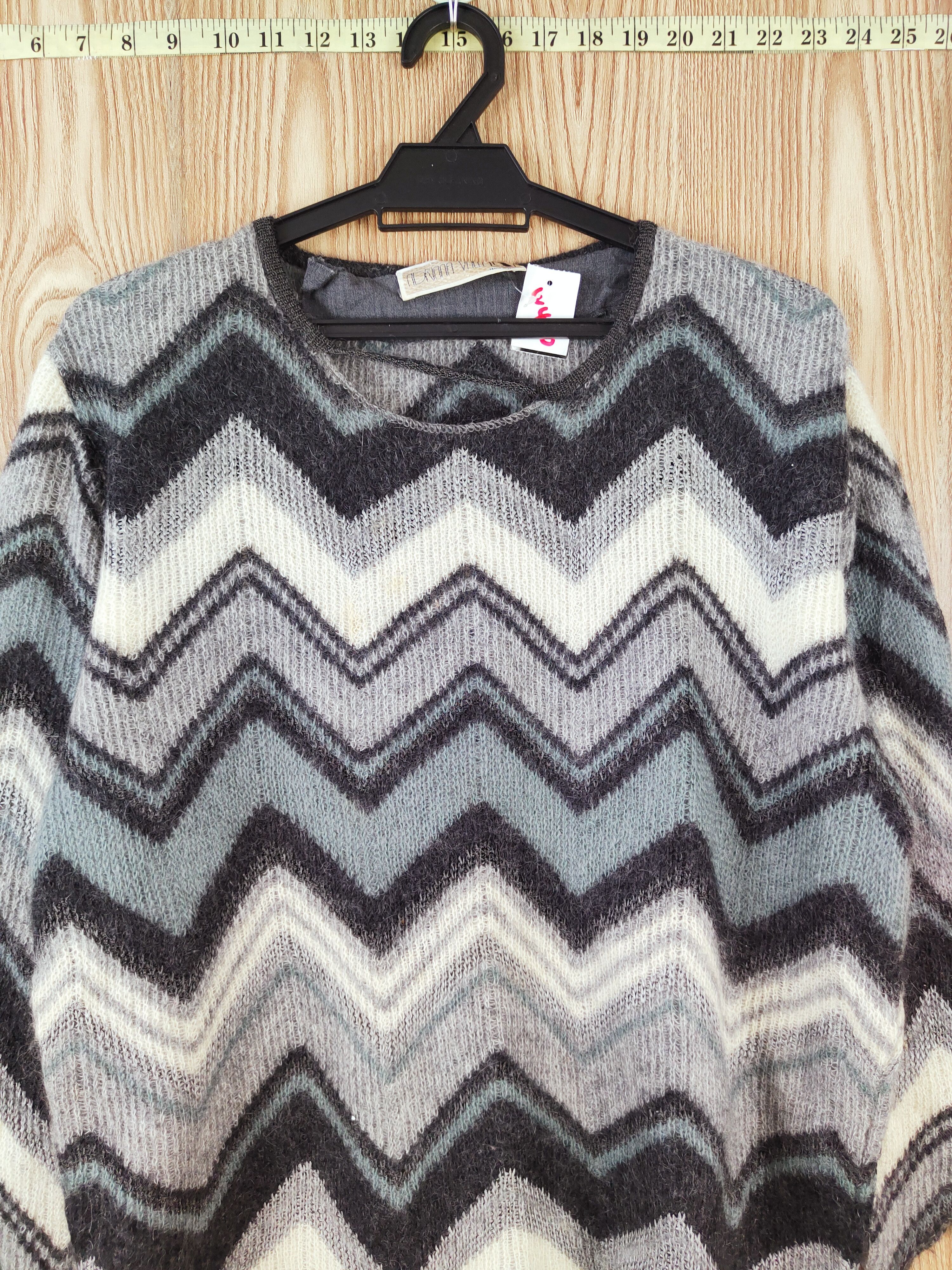Homespun Knitwear Adrianna Velle Gray mohair Knitwear Blouses #W480 Size M / US 6-8 / IT 42-44 - 3 Thumbnail